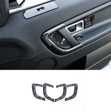 4X Carbon Fiber Inner Door Handle Frame Replace For LR Discovery Sport 2015-2019