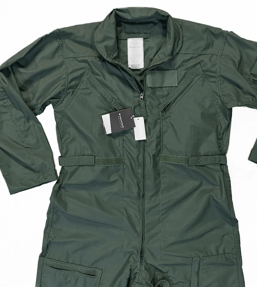 Propper CWU 27P Flame Resistant NOMEX YACL Flight Suit Coverall Men's 52* Long - Image 2 of 4