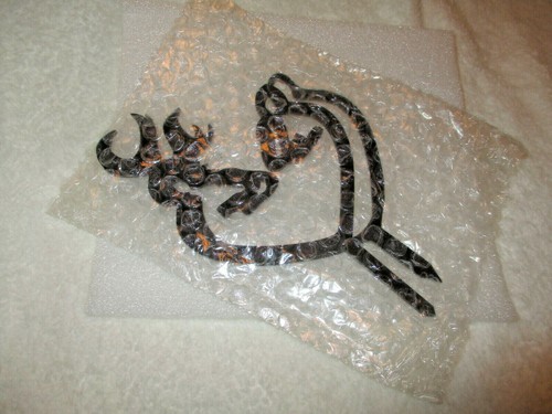 Plastic Wedding Cake Toppers~Black Plastic Buck and Doe~2 Qty.~New~Never Used - Picture 4 of 6