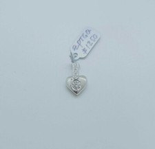 18k white gold diamond heart pendant