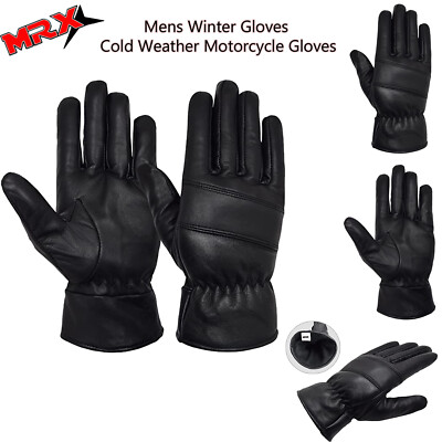 Mens Warm Winter Gloves Motorcycle Driving Cold Weather Glove
