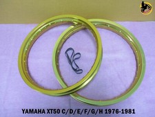 YAMAHA XT50 C/D/E/F/G/H 76-81 ALU GOLD F+ R WHEEL RIM SET SERIES7  *nan4292*