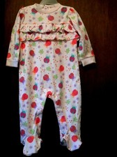  NWT  GIRL FOOTED ONE PIECE SLEEP  PLAY SIZE 6/9 MONTHS