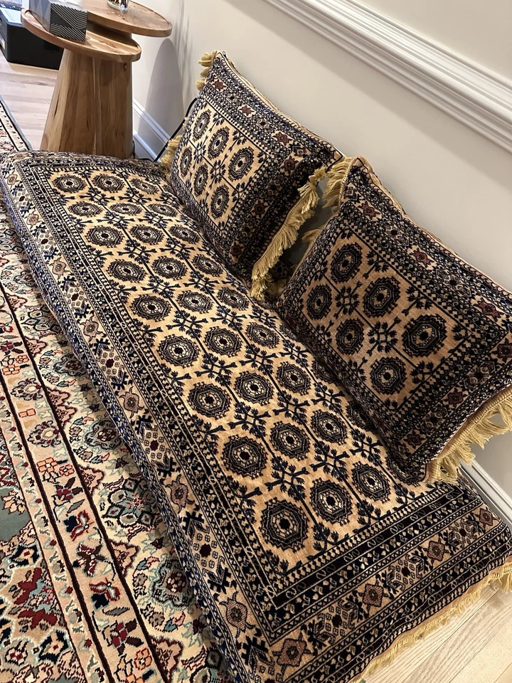 Fundas de colchón Afghan Toshak, cubierta Toshak, cubierta Majlis, marrón Toshak Foto 3 de 4