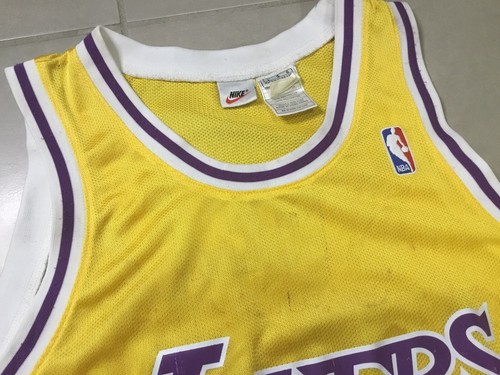 VTG Men's Nike SHAQUILLE O'NEAL Sz L SHAQ LOS ANGELES LAKERS AUTHENTIC JERSEY - Picture 8 of 11