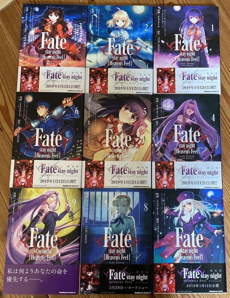 Fate/stay night Heaven's Feel Comic vol. 1-10 Complete set Manga