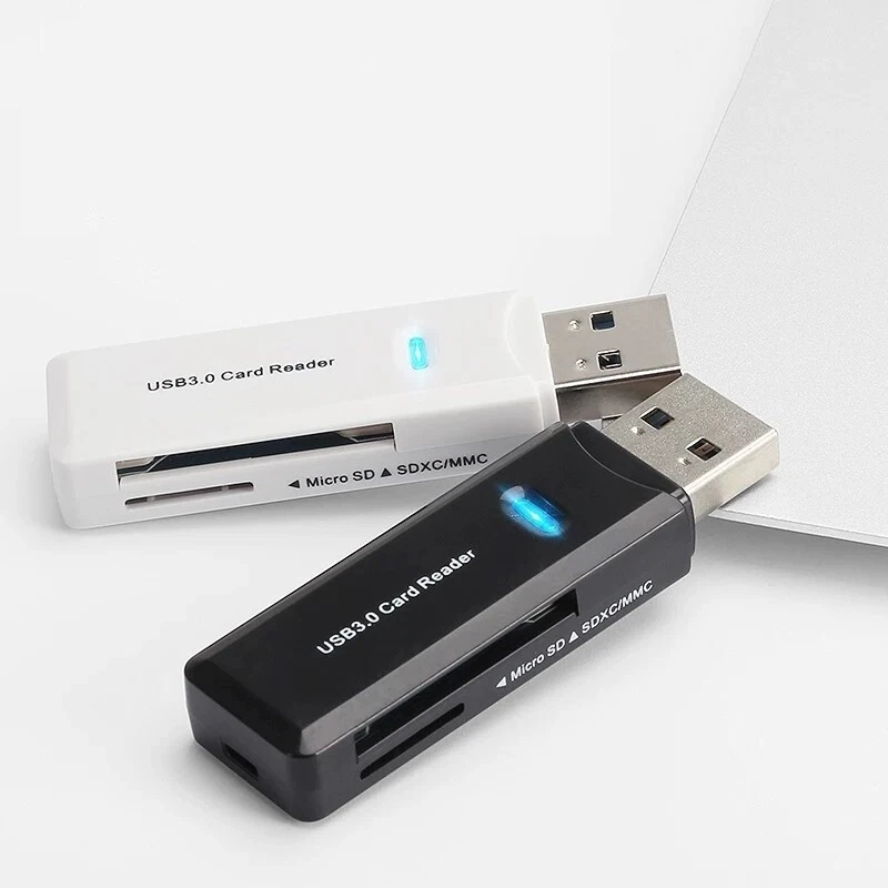 2 In 1 USB 3.0 Card Memory Reader High Speed SD SDHC SDXC Micro Writer Adapter - Image 2 of 4