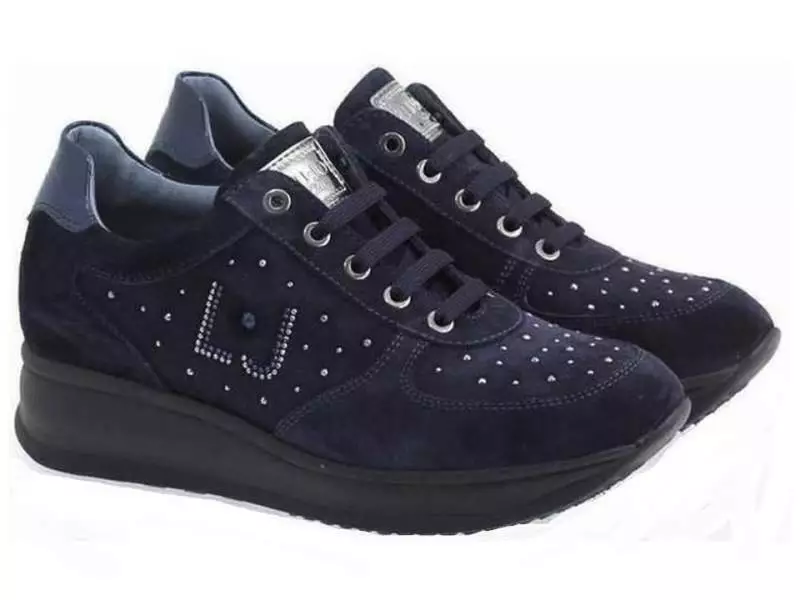 SCARPE SNEAKERS CASUAL DONNA LIU JO B22586C PELLE BLU ZEPPA