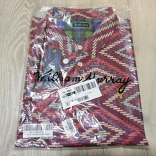 WILLIAM MURRAY Hombres 2XL XXL POLO CAÍDA EN FORMACIÓN GOLF TRIBAL AZTECA