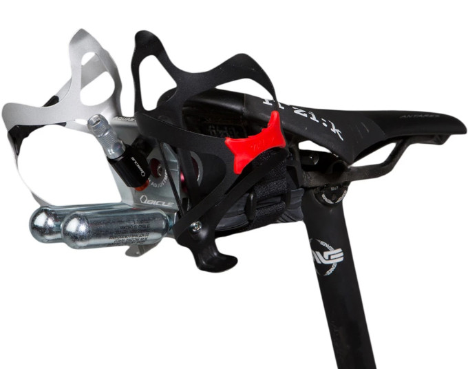 Bicycle Saddle Mount Holder for CO2 Inflator Bottle & Inner Tube  Cycling Repair