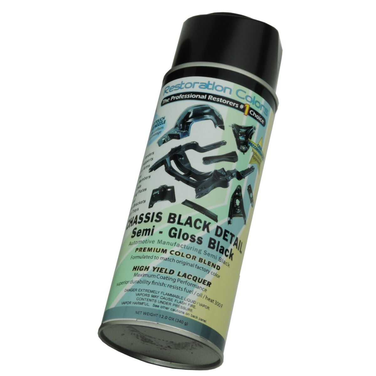 Spray Paint Semi Gloss Black Chassis Frame Detail 1955-88 GM Can And Truck 1pc