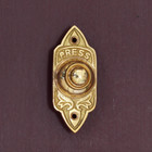 Solid Brass Wired Doorbell - Steampunk Edwardian Victorian Style 75mm