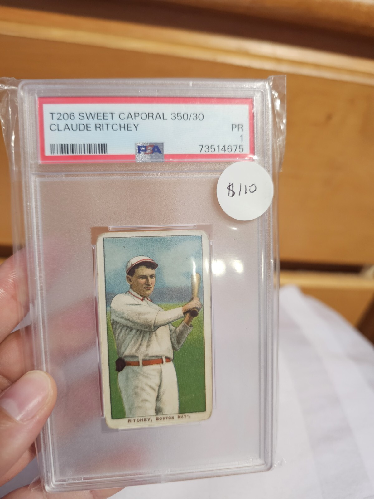 T206 Sweet Caporal 350/30 Claude Ritchey PSA 1