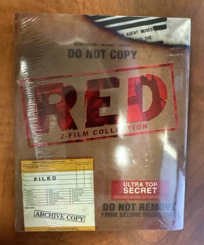 Red/Red 2 (4K UHD, Blu-ray, Digital, STEELBOOK) Brand New/Sealed - Bruce Willis
