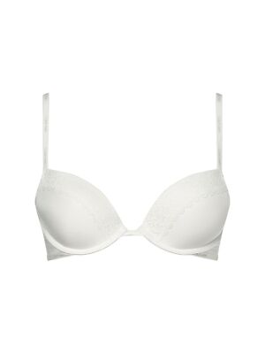 Calvin Klein Damen Unterwäsche BH Push Up Plunge 80DD Elfenbein 000QF5145E101