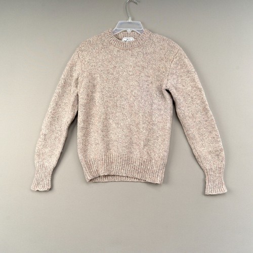 Vintage Woolrich Sweater Womens M Wool Blend Chunky Oatmeal Beige 80s Fits Small