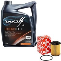 MotoröL Set 5W40 5 Liter + ÖLfilter 172618 FüR Citroen Jumpy Peugeot Expert 1.6