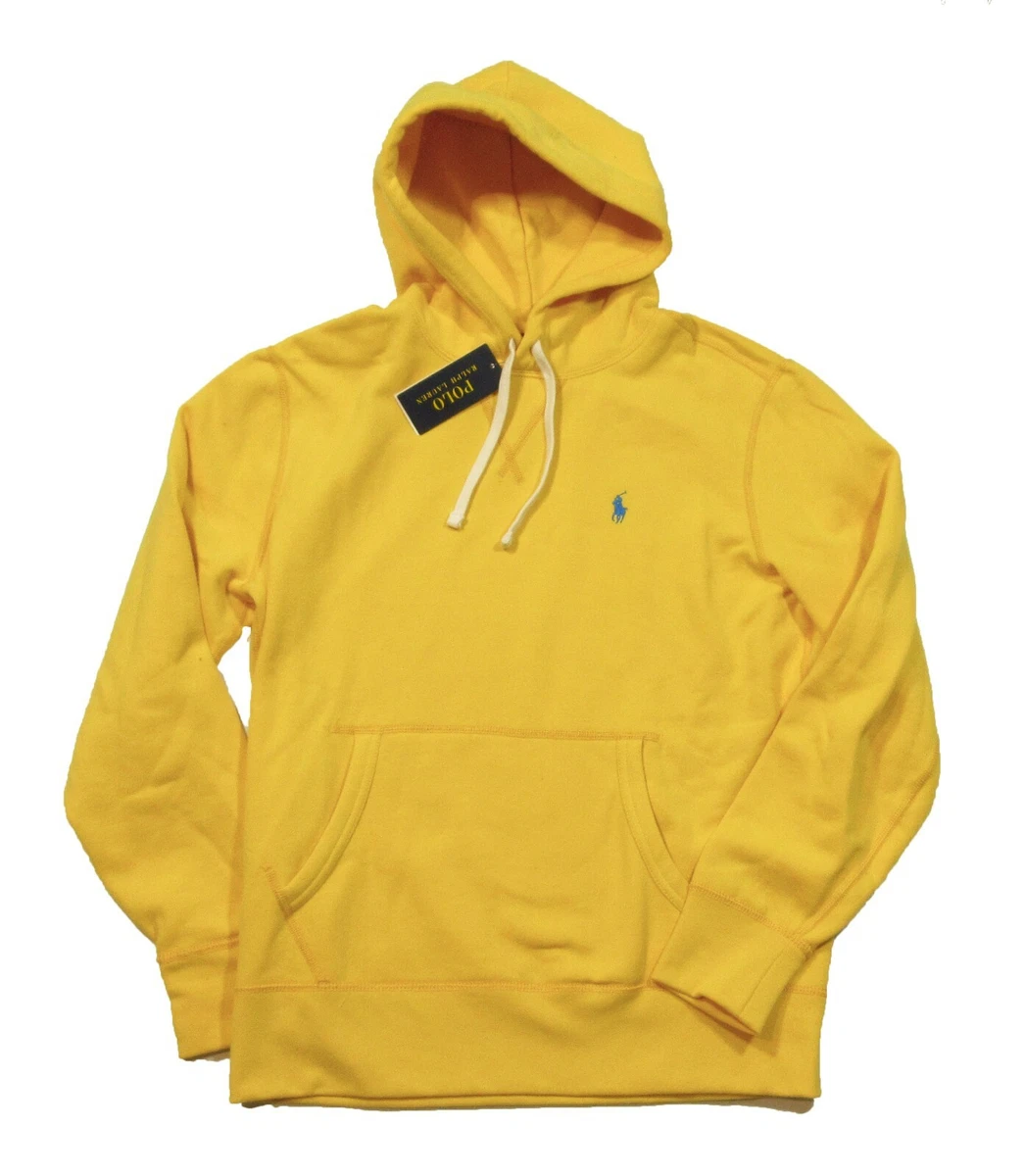Polo Ralph Lauren Men s Yellow Cotton Blend Fleece Lined Pullover Hoodie