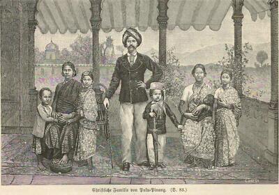 Christliche Familie von Pulu-Pinang
