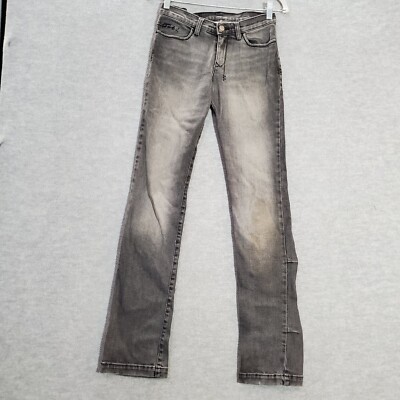 VINTAGE Tsubi Ksubi Women Jeans 8 Gray Distressed Slim 34'' Inseam