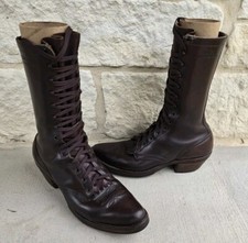 Tall 12'' Vintage Whites Boots - Made in USA  - Mens Size 13 Packer Style VTG