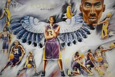 Kobe Bryant Wings Art  Poster 24 x 36