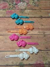 Vintage Lot of 1980's Plastic Bunny Hair Barrettes NWOT