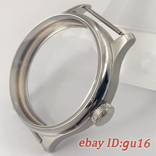 44mm Plata/Oro Rosa Acero Inoxidable Estuche Ajuste ETA 6497/6498 Gaviota ST36 - Imagen 4 de 19