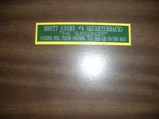 BRETT FAVRE (PACKERS) CAREER NAMEPLATE FOR SIGNED BALL CASE/JERSEY CASE/PHOTO