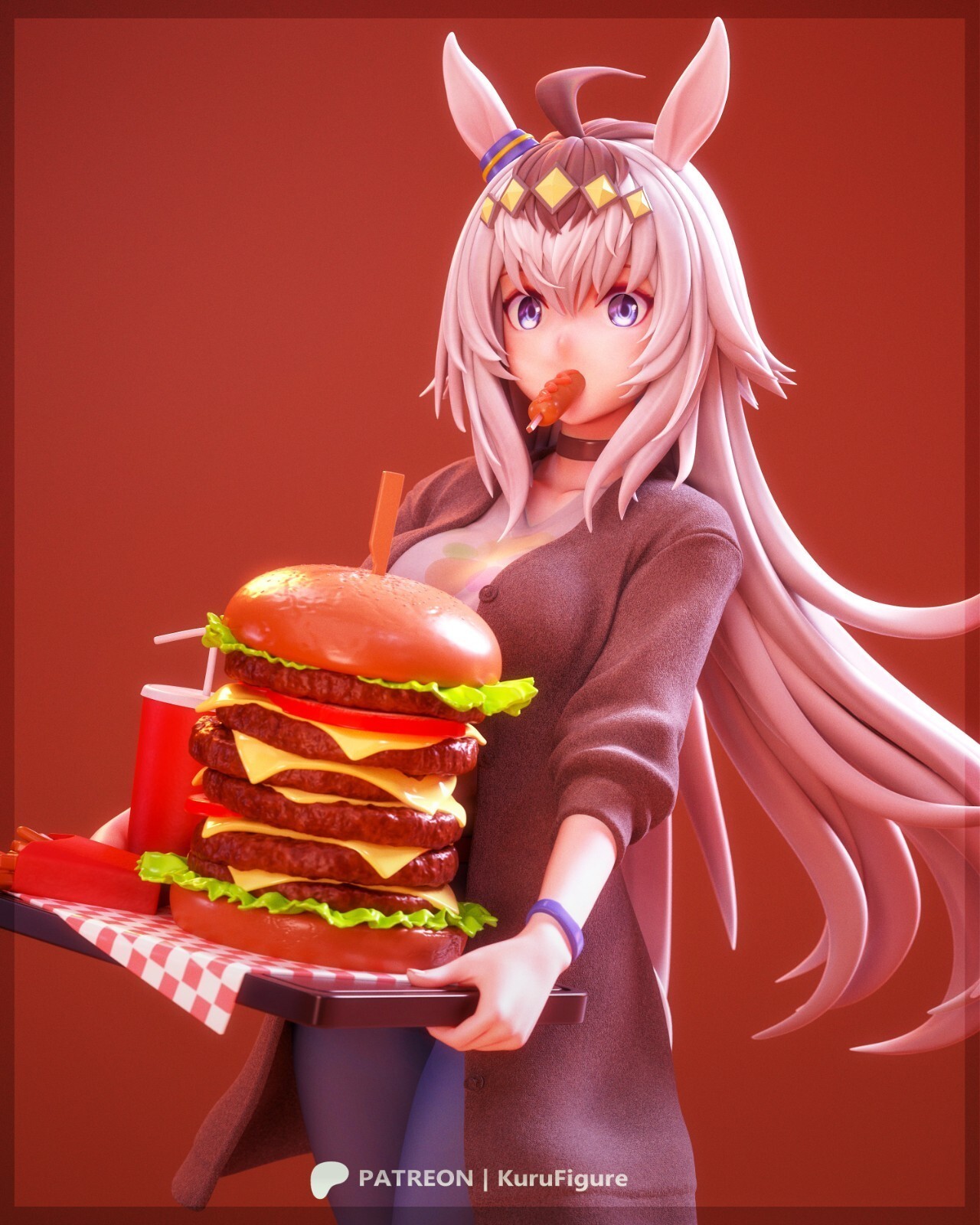 1:8 Oguri Cap Umamusume Bonito Derby Fan Art SIN PINTAR Kit de Garaje de Alta Calidad