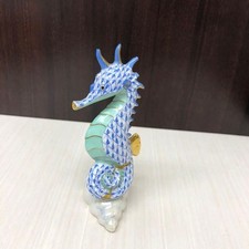 HEREND Figurine Blue Figurine Seahorse