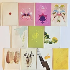 11 Vintage 1969 Buzza Cardozo Sensitivity Greeting Cards Inkblot Framable Fronts