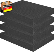 Rasterschaumstoff 4 St&uuml;ck 400x300x50mm f&uuml;r Werkzeugkoffer Schutzpolster