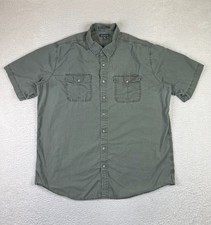 Eddie Bauer Shirt Mens 2XL Short Sleeve Button Up Classic Fit Outdoor Pocket