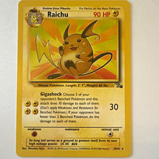 WOTC Raichu 29/62 Fossil Regular Rare English 1999 90 HP Stage 1 on eBay