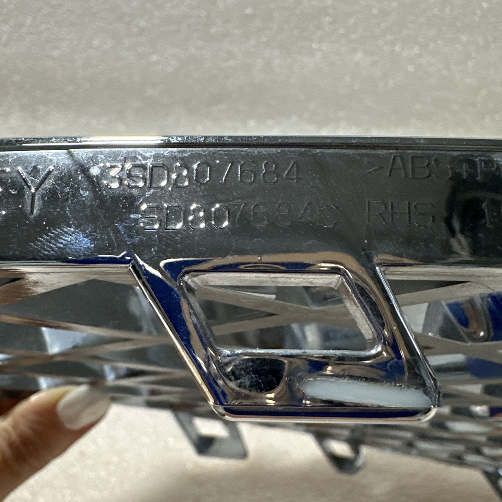 Used Genuine Bentley GT 2018 Right Outer Lower Bumper Chrome Grille Trim OEM