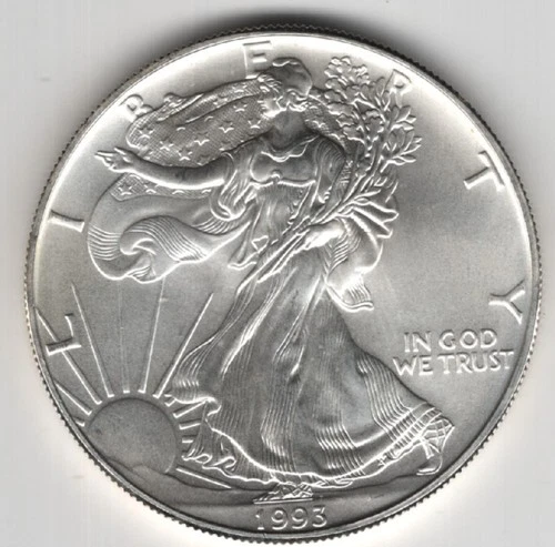 1993 WALKING LIBERTY AMERICAN EAGLE .999 FINE SILVER DOLLAR COIN 1oz. $1 USA