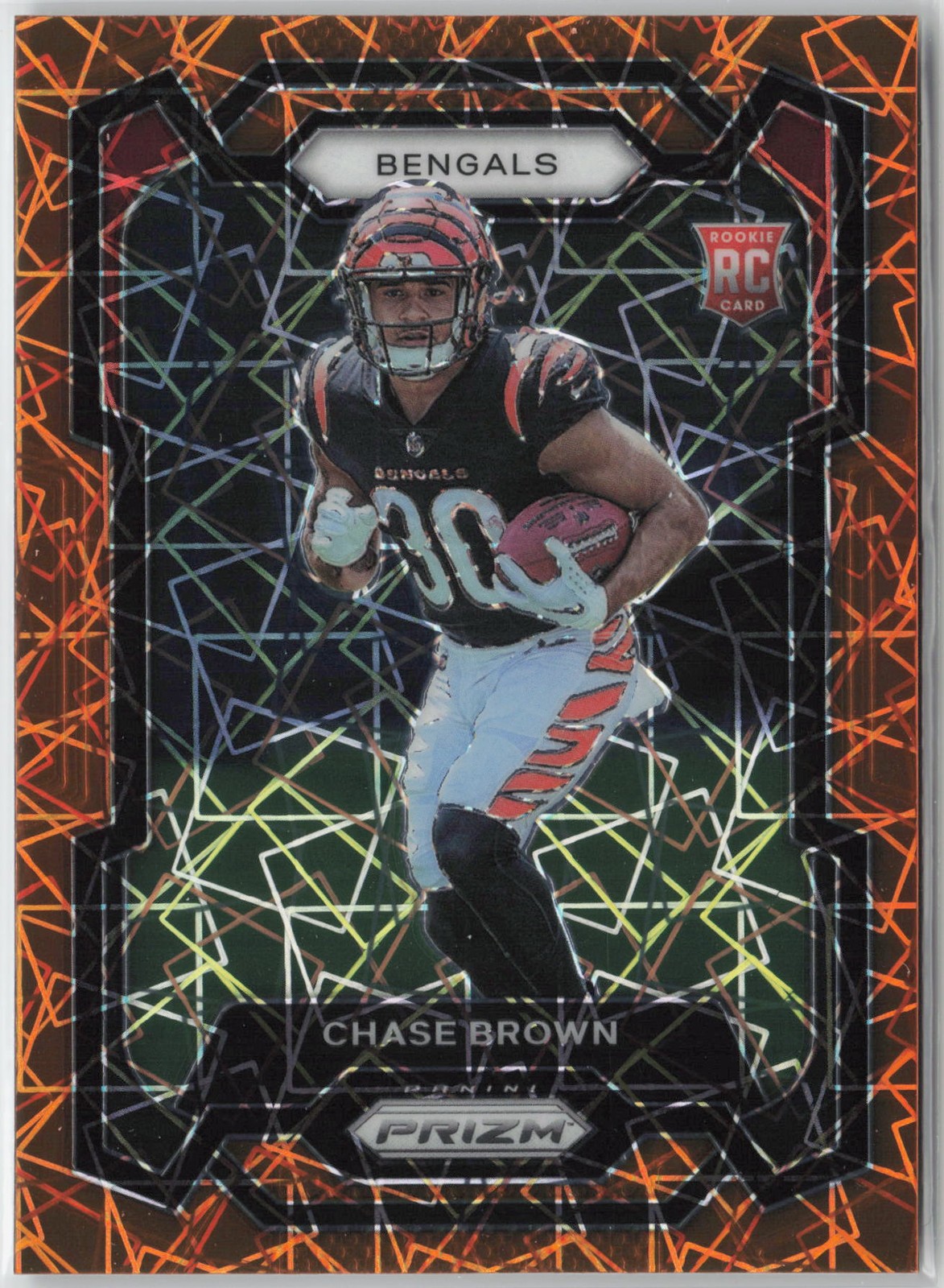 2023 Panini Prizm #318 Chase Brown Lazer RC