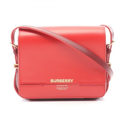 BURBERRY Grace crossbody Shoulder Bag leather Red Bordeaux Used Women