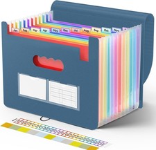Accordion File Organizer, 13 Pocket Expanding File Folders, Letter/A4
