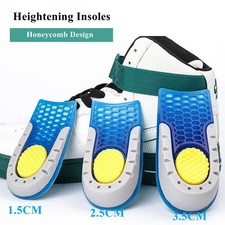 Heightening Half Pad Invisible Honeycomb Elastic Height Increase Insoles Silicon