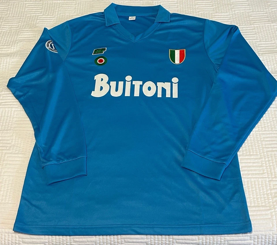 JERSEY RETRO DIEGO MARADONA NAPOLI XL 1987 Foto 2 de 2