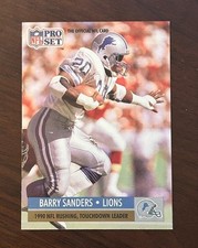 1991 Pro Set - League Leader Barry Sanders #10 NFL Lions HOF GOAT