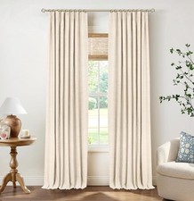 100 Blackout Curtains Bedroom Cream Black Out Curtains 84 Inch Long Clip Rings