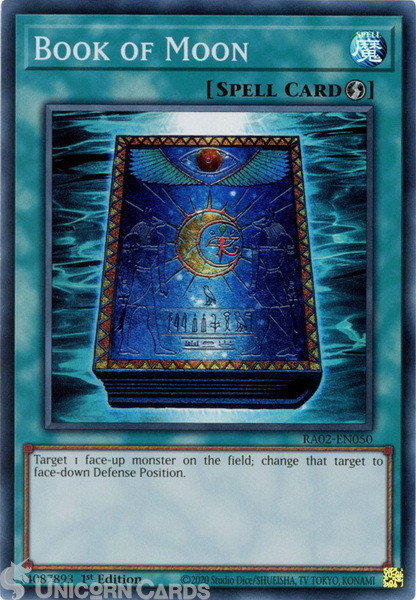 RA02-EN050 Book of Moon : Super Rare 1st Edition YuGiOh Card