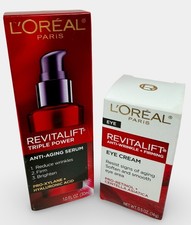 L  Or al Paris Revitalift Triple Power Serum Face  Eye Cream Anti-Wrinkle Lot 2