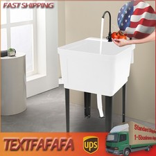 Utility Sink Laundry Tub Freestanding Utility Sink with Practical Faucet