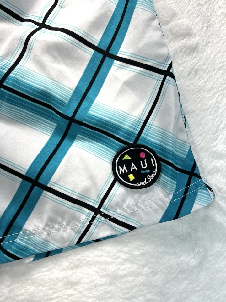 Maui And Sons Men's Size 28 Multicolor Lined Swim Trunks Bathing Suit - Image 3 of 4