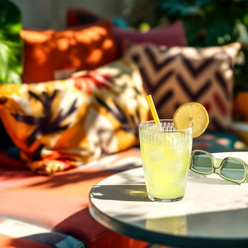 Bicchieri LAV 415ml Hestia Highball Vetro Trasparente Succo Acqua Bicchieri - Foto 7 di 9
