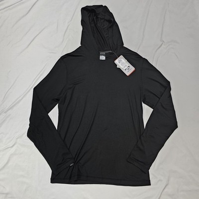 $55 New STORM CREEK Pacesetter Sueded Jersey HOODIE Pullover Men MEDIUM M Black